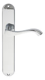 High quality image of Carlisle Brass - Andros Lever on Long Latch Backplate - Polished Chrome | Sku. dl381cp | Trade Door Handles.