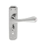 High quality image of Carlisle Brass - Eden Lever on WC Backplate - Polished Chrome | Sku. dl412cp | Trade Door Handles.