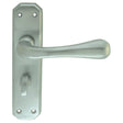 High quality image of Carlisle Brass - Eden Lever on WC Backplate - Satin Chrome | Sku. dl412sc | Trade Door Handles.