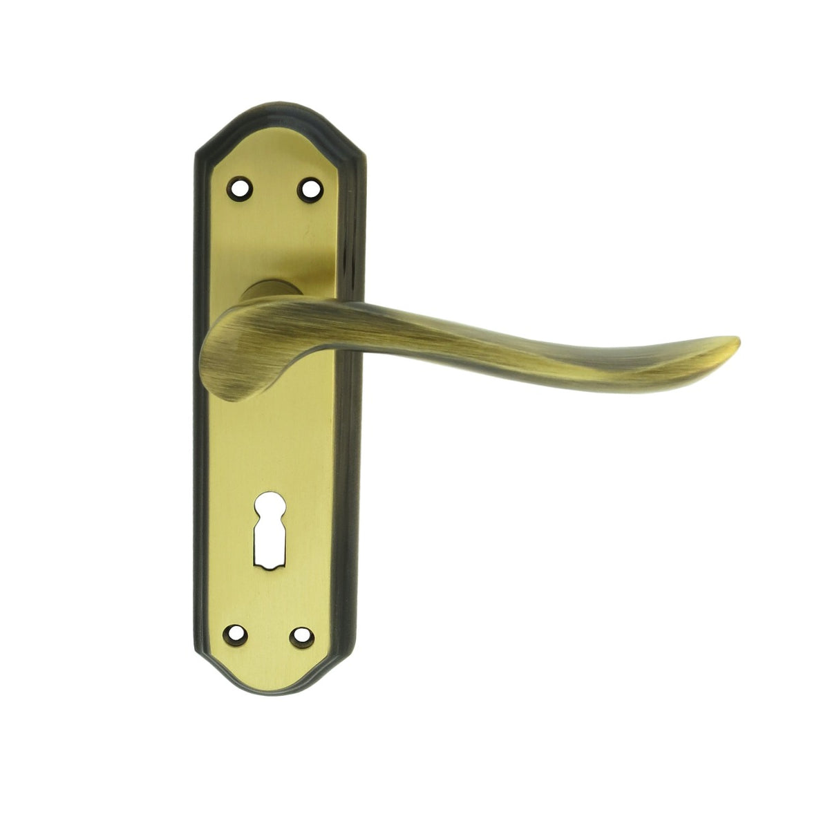 High quality image of Carlisle Brass - Lytham Lever on Lock backplate - Florentine Bronze | Sku. dl450fb | Trade Door Handles.