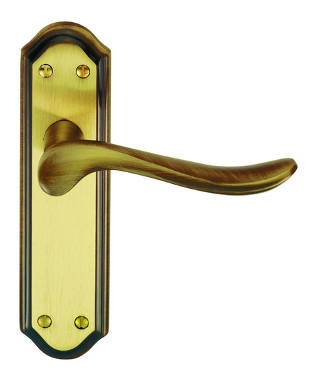 High quality image of Carlisle Brass - Lytham Lever on Latch backplate - Florentine Bronze | Sku. dl451fb | Trade Door Handles.