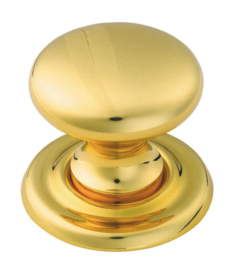 High quality image of FTD - Victorian Knob 32mm - Polished Brass | Sku. dl47b | Trade Door Handles.