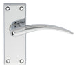 High quality image of Carlisle Brass - Wing Lever on Short Latch Backplate - Polished Chrome | Sku. dl65cp | Trade Door Handles.