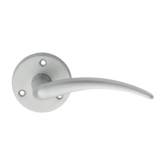 High quality image of Carlisle Brass - Victorian Wing Lever on Round Rose - Satin Chrome | Sku. dl66sc | Trade Door Handles.