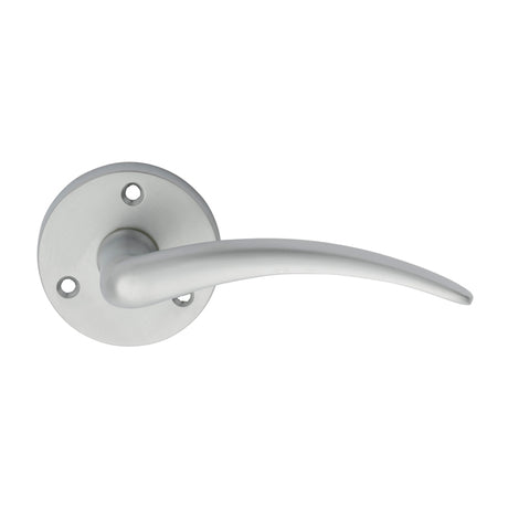 High quality image of Carlisle Brass - Victorian Wing Lever on Round Rose - Satin Chrome | Sku. dl66sc | Trade Door Handles.