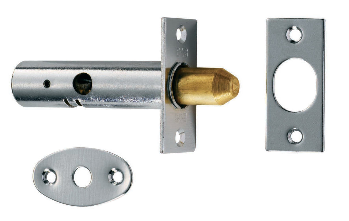 High quality image of Eurospec - Security Door Bolt - Polished Chrome | Sku. dsb8225pc | Trade Door Handles.