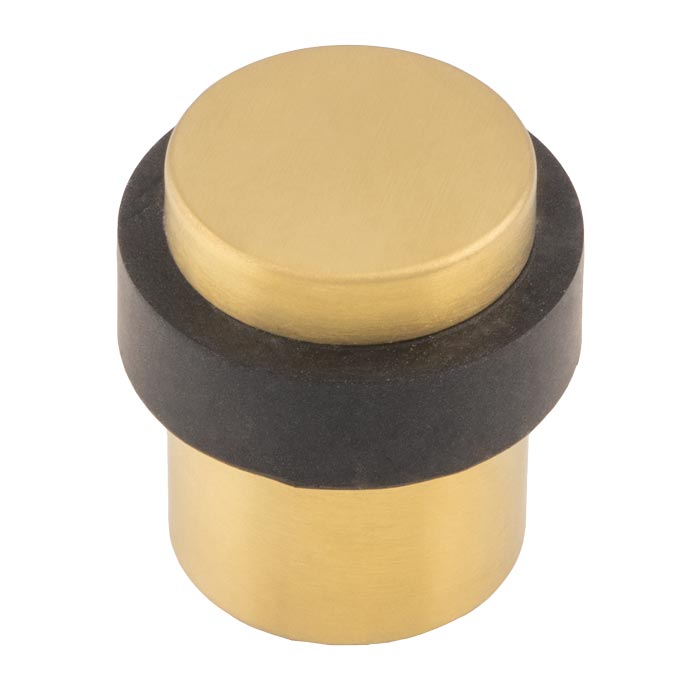High quality image of Carlisle Brass - Steelworx Floor Mounted Pedestal Door Stops - Satin PVD | Sku. dsf1030spvd | Trade Door Handles.