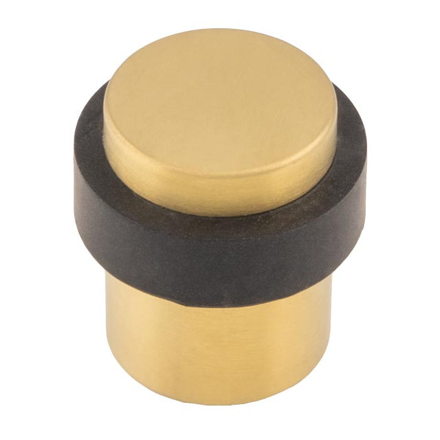 High quality image of Carlisle Brass - Steelworx Floor Mounted Pedestal Door Stops - Satin PVD | Sku. dsf1030spvd | Trade Door Handles.