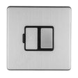 This is an image of Eurolite - Concealed 3mm 13Amp Switched Fuse Spur Stainless Steel (With Matching Trim) | Sku. ecssswfb | available from Trade Door Handles.