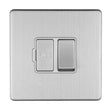 This is an image of Eurolite - Concealed 3mm 13Amp Switched Fuse Spur Stainless Steel (With Matching Trim) | Sku. ecssswfw | available from Trade Door Handles.