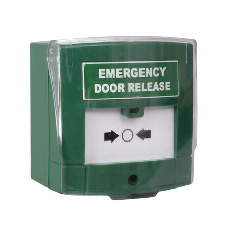 High quality image of the Zoo Hardware - Illuminated Emergency Release Button (resettable) with front cover - Double Pole voltage | Sku. edr-2n | available to order from Trade Door Handles in Kendal.
