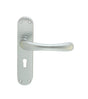 High quality image of Manital - Ibra Lever on Lock Backplate - Satin Chrome | Sku. el11sc | Trade Door Handles.