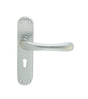 High quality image of Carlisle Brass - Ibra Lever On Backplate - Lock 57Mm C/C - Satin Chrome | Sku. cbl11sc | Trade Door Handles.