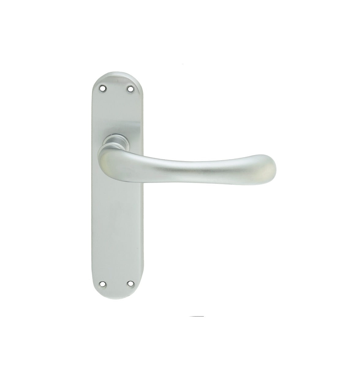 High quality image of Manital - Ibra Lever on Latch Backplate - Satin Chrome | Sku. el12sc | Trade Door Handles.