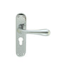 High quality image of Manital - Astro Lever on Euro Lock Backplate - Polished Chrome | Sku. el21ycp | Trade Door Handles.
