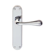 High quality image of Manital - Astro Lever on Latch Backplate - Polished Chrome | Sku. el22cp | Trade Door Handles.