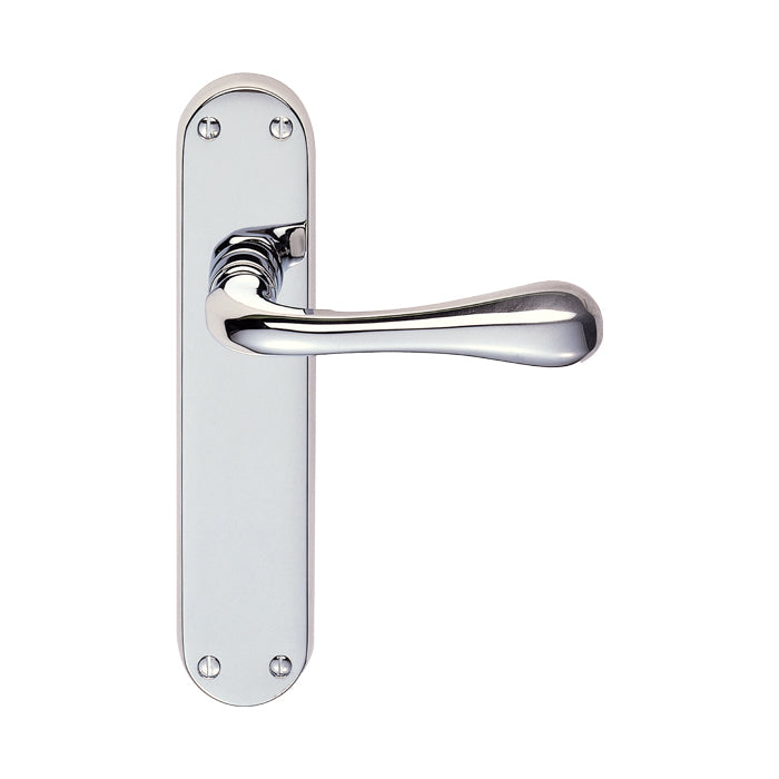 High quality image of Manital - Astro Lever on Latch Backplate - Polished Chrome | Sku. el22cp | Trade Door Handles.