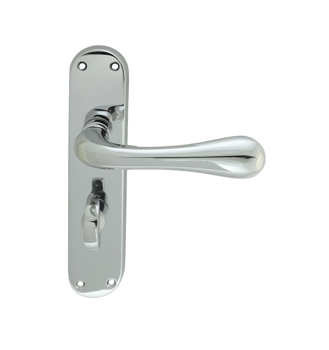 High quality image of Manital - Astro Lever on WC Backplate - Polished Chrome | Sku. el23cp | Trade Door Handles.