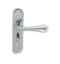 High quality image of Manital - Astro Lever on WC Backplate - Polished Chrome | Sku. el23cp | Trade Door Handles.