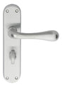High quality image of Manital - Astro Lever on WC Backplate - Satin Chrome | Sku. el23sc | Trade Door Handles.