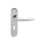 High quality image of Manital - Lilla Lever on Lock Backplate - Polished Chrome | Sku. el31cp | Trade Door Handles.