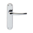 High quality image of Manital - Lilla Lever on Latch Backplate - Polished Chrome | Sku. el32cp | Trade Door Handles.