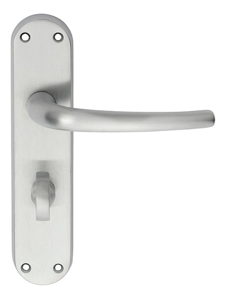 High quality image of Manital - Lilla Lever on WC Backplate - Satin Chrome | Sku. el33sc | Trade Door Handles.
