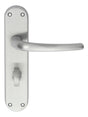High quality image of Manital - Lilla Lever on WC Backplate - Satin Chrome | Sku. el33sc | Trade Door Handles.
