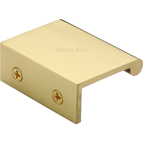 Heritage Brass EPR Edge Pull Cabinet Handle 50mm Unlacquered Brass Finish