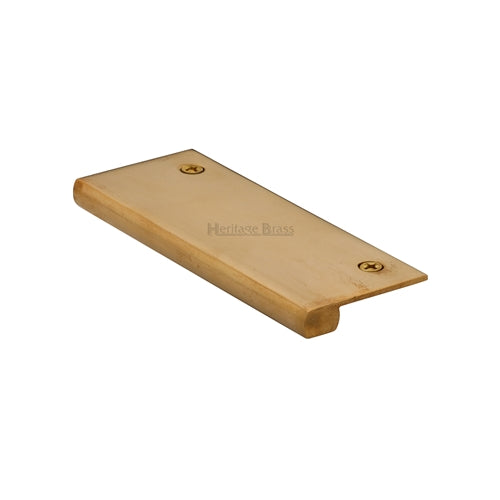 Heritage Brass EPT Edge Pull Cabinet Handle 100mm Unlacquered Brass Finish