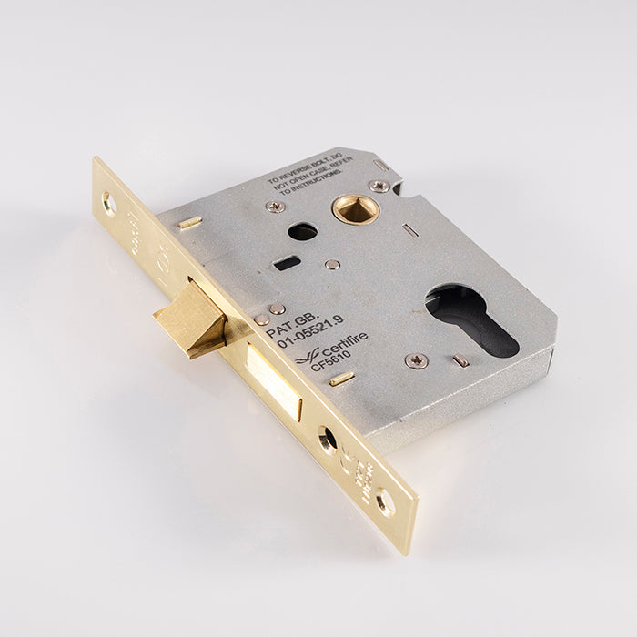 High quality image of Eurospec - Easi-T Economy Euro Profile Sashlock 76mm - Electro Brassed | Sku. ese5030eb | Trade Door Handles.