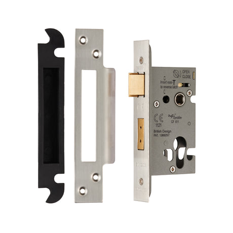 High quality image of Eurospec - Euro Profile Sashlock 64mm - Satin Stainless Steel | Sku. ess5025sss | Trade Door Handles.