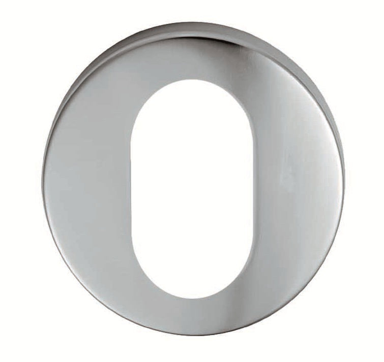 High quality image of Eurospec - Oval profile Escutcheon - Satin Anodised Aluminium | Sku. esu9005saa | Trade Door Handles.