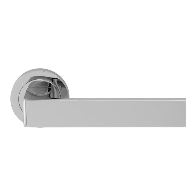 High quality image of I-Tesori - Sasso Lever On Round Rose-Polished Chrome | Sku.EUL010CP | Trade Door Handles.