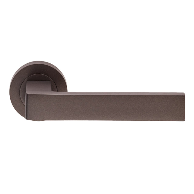 High quality image of Carlisle Brass - Sasso Lever on Rose - Matt Bronze | Sku. eul010mbrz | Trade Door Handles.