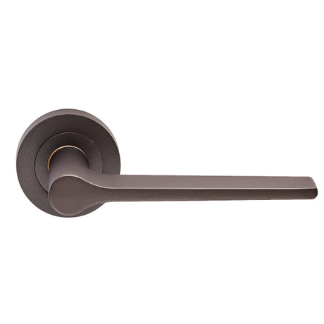 High quality image of Carlisle Brass - Velino Lever on Round Rose - Matt Bronze | Sku. eul020mbrz | Trade Door Handles.