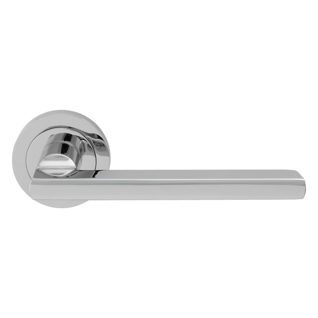 High quality image of I-Tesori - Trentino Lever On Round Rose-Polished Chrome | Sku.EUL030CP | Trade Door Handles.