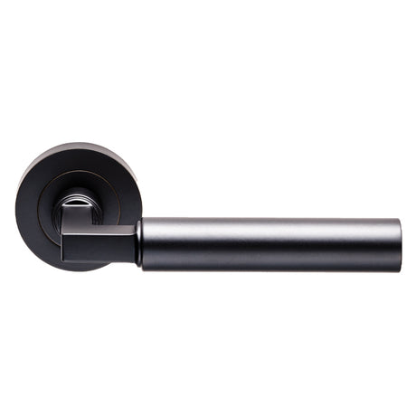 High quality image of Carlisle Brass - Amiata Lever on Rose - Matt Black | Sku. eul040mb | Trade Door Handles.
