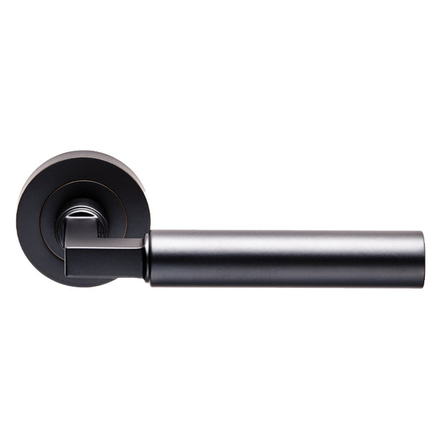 High quality image of Carlisle Brass - Amiata Lever on Rose - Matt Black | Sku. eul040mb | Trade Door Handles.