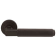 High quality image of Carlisle Brass - Terazzo Lever On Round Rose - Matt Bronze | Sku. eul060mbrz | Trade Door Handles.