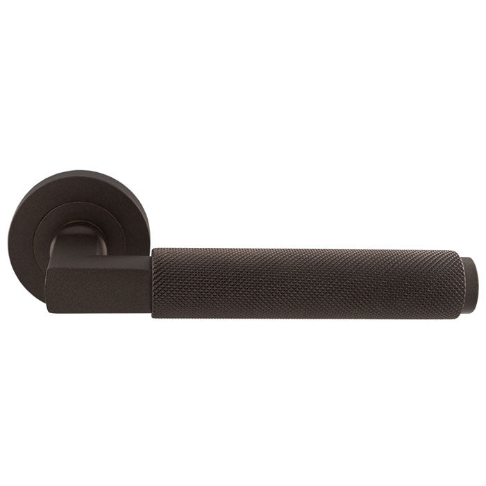 High quality image of Carlisle Brass - Terazzo Lever On Round Rose - Matt Bronze | Sku. eul060mbrz | Trade Door Handles.
