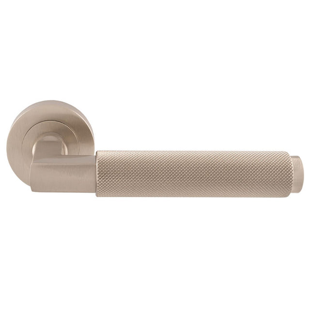 High quality image of Carlisle Brass - Terazzo Lever On Round Rose - Satin Nickel | Sku. eul060sn | Trade Door Handles.