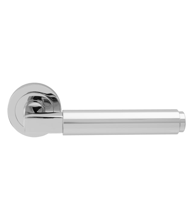 High quality image of I-Tesori - Masano Lever On Round Rose-Polished Chrome | Sku.EUL070CP | Trade Door Handles.