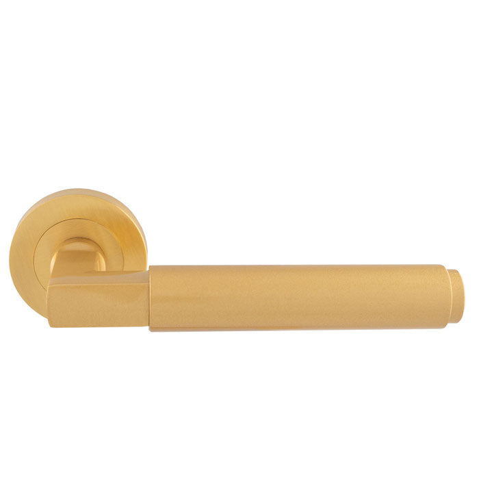 High quality image of Carlisle Brass - Masano Lever On Rose - Satin Brass | Sku. eul070sb | Trade Door Handles.