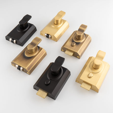 Eurospec Locks & Latches Antique Brass / 60mm Eurospec - Contract Rim Cylinder Nightlatch Complete 60mm - Antique Brass