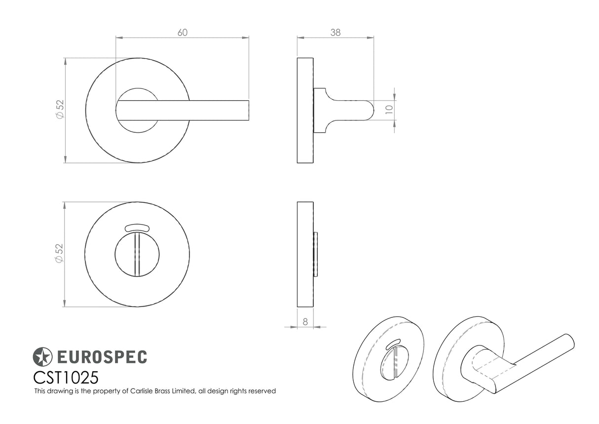 Eurospec Door Furniture Antique Brass / Yes / Easy Turn & Release Eurospec - Disabled Thumbturn & Release - Antique Brass