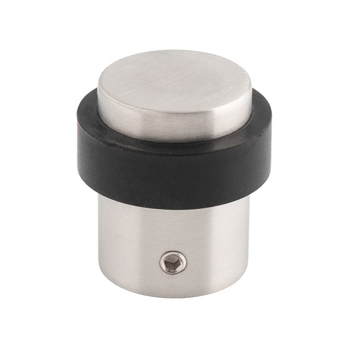 High quality image of Eurospec - Floor Mounted Pedestal Door Stop Anti-Tamper - Satin Stainless Steel | Sku. dsf1030sss-at | Trade Door Handles.