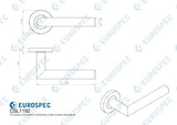 Eurospec Door Furniture Antique Brass / Round Rose Eurospec - Mitred Round Bar Lever on Sprung Rose - Antique Brass