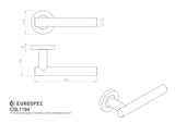 Eurospec Door Furniture Antique Brass / Round Rose Eurospec - Philadelphia Lever on Sprung Rose - Antique Brass