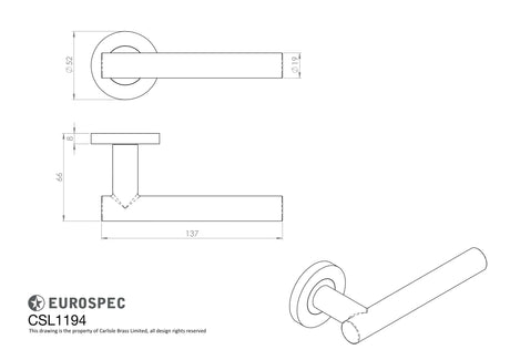 Eurospec Door Furniture Antique Brass / Round Rose Eurospec - Philadelphia Lever on Sprung Rose - Antique Brass